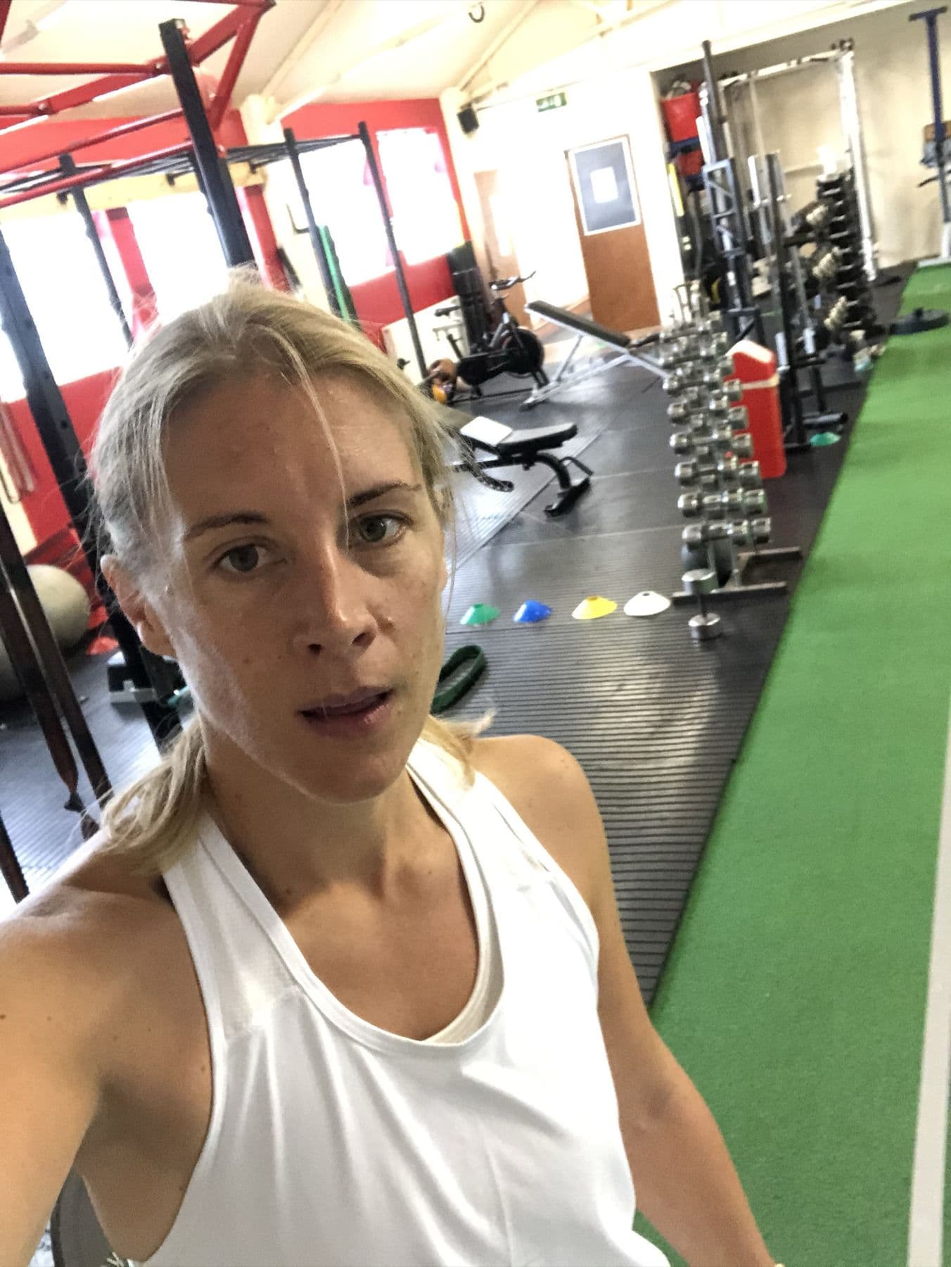 Charlotte at Studio 121 gym for a strength and conditioning session