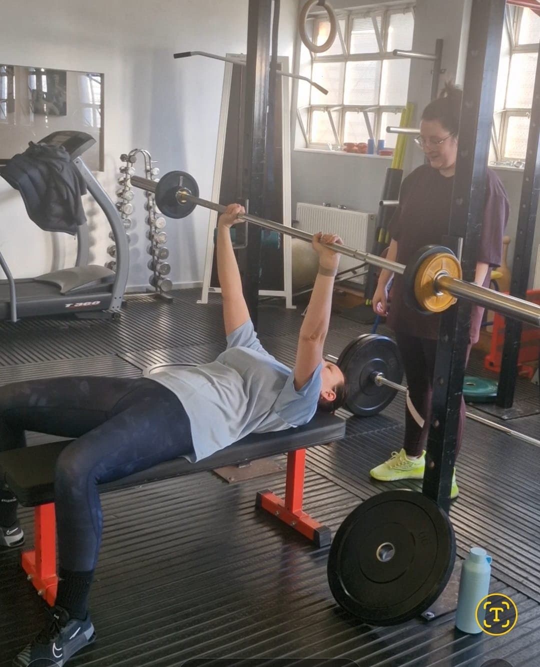 Bench press in a Ladies That Lift session